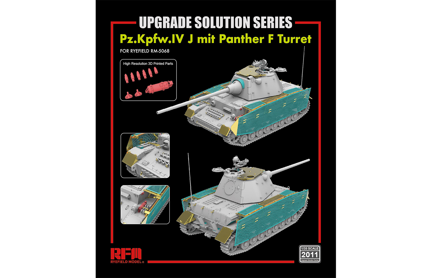 RM-2011 使用黑豹F炮塔的四号J型坦克 升级改造件